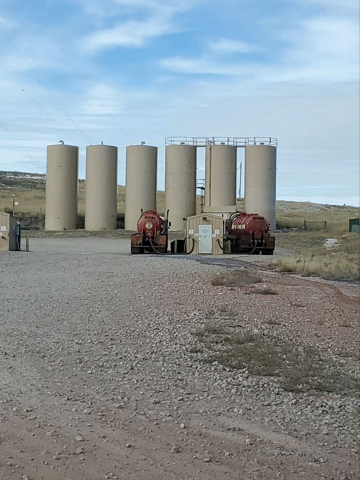 Two Water trucks filling up with water